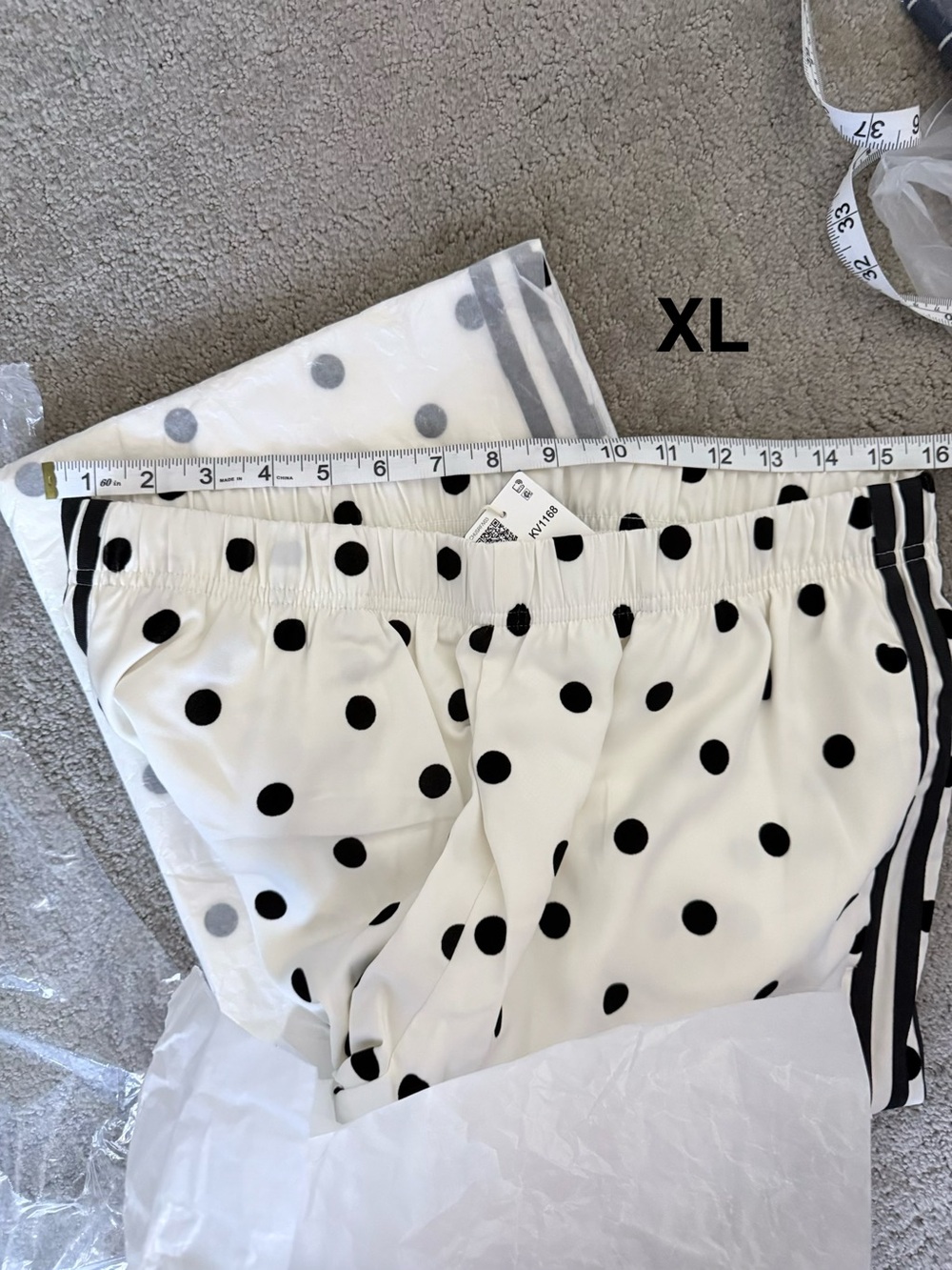 NWT adidas SATIN POLKA DOTS WIDE LEG PANT - Picture 11 of 12